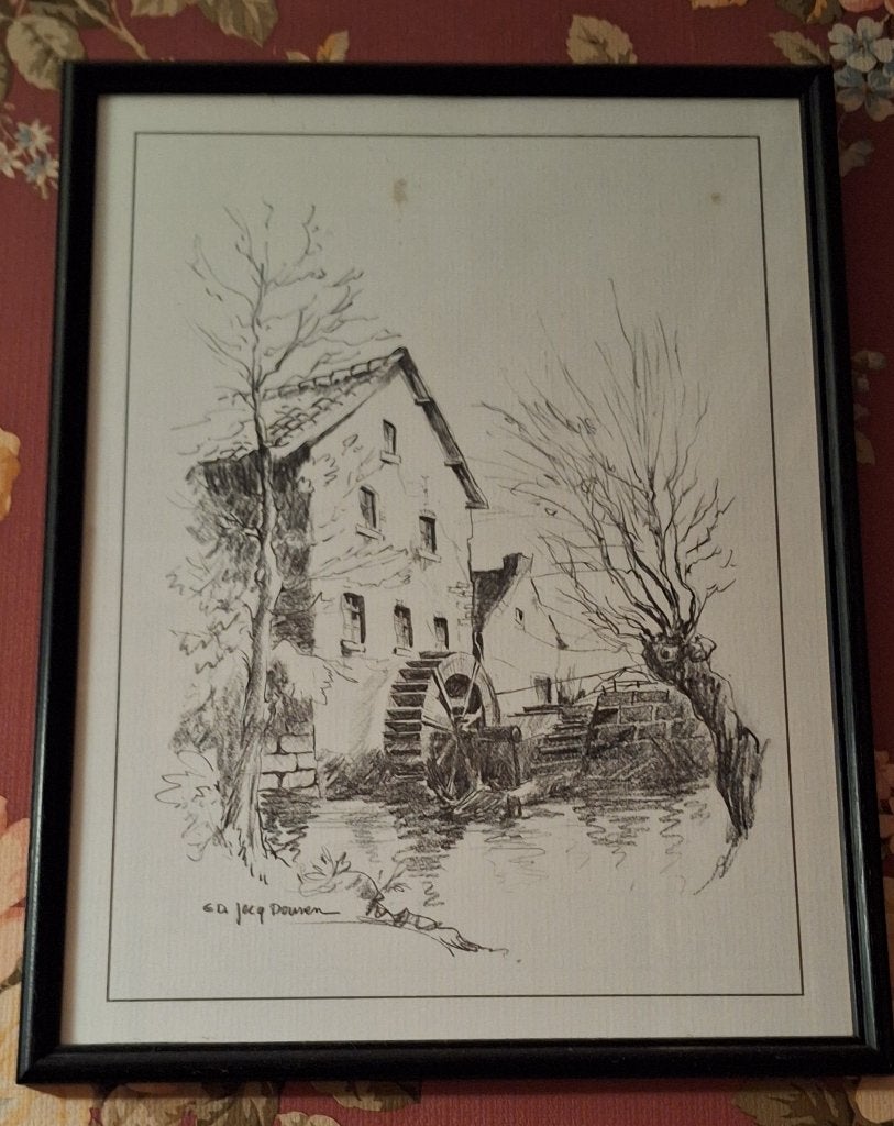 Potloodtekening van Jacq Douven, Ophalen of Verzenden