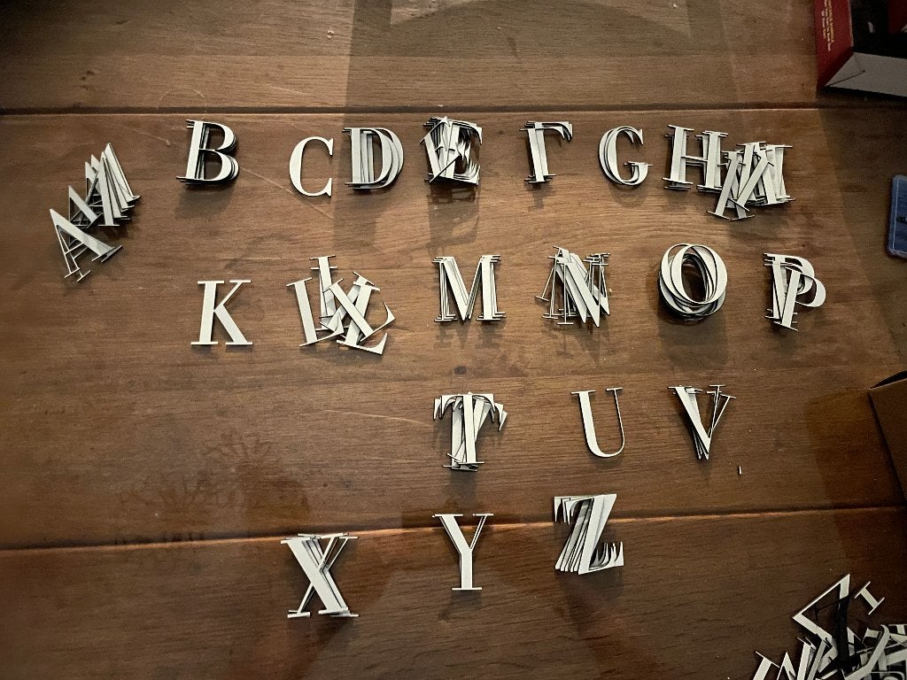 professionele magneet letters, cijfers en diverse tekens, Hobby en Vrije tijd, Ophalen of Verzenden, Zo goed als nieuw, Kunst en Creatief