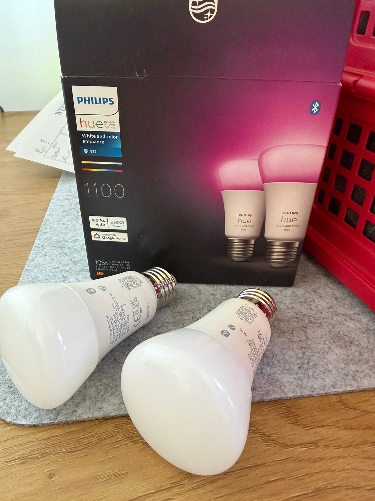 Philps Hue (Lampen, bridge, schakelaar), Huis en Inrichting, Lampen | Overige, Wit, Philips, Ophalen of Verzenden, Zo goed als nieuw