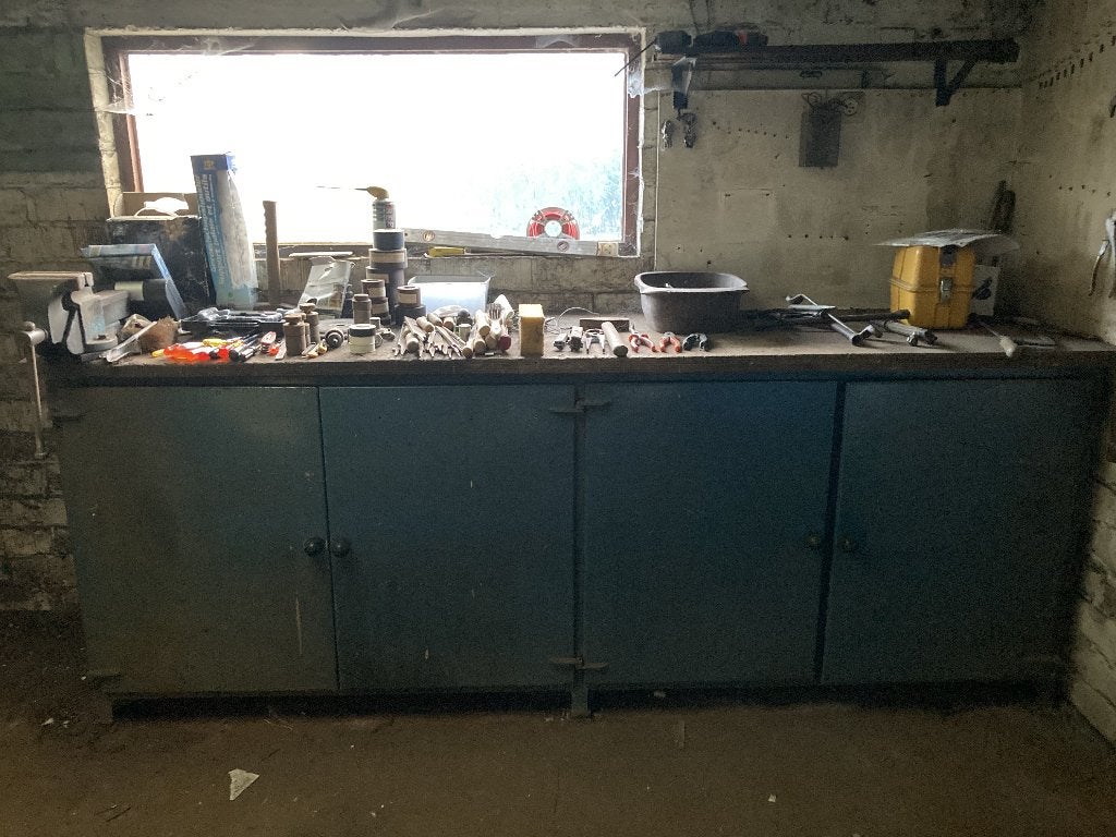 werkbank, Ophalen, Gebruikt, 170 cm of meer, Bankschroef