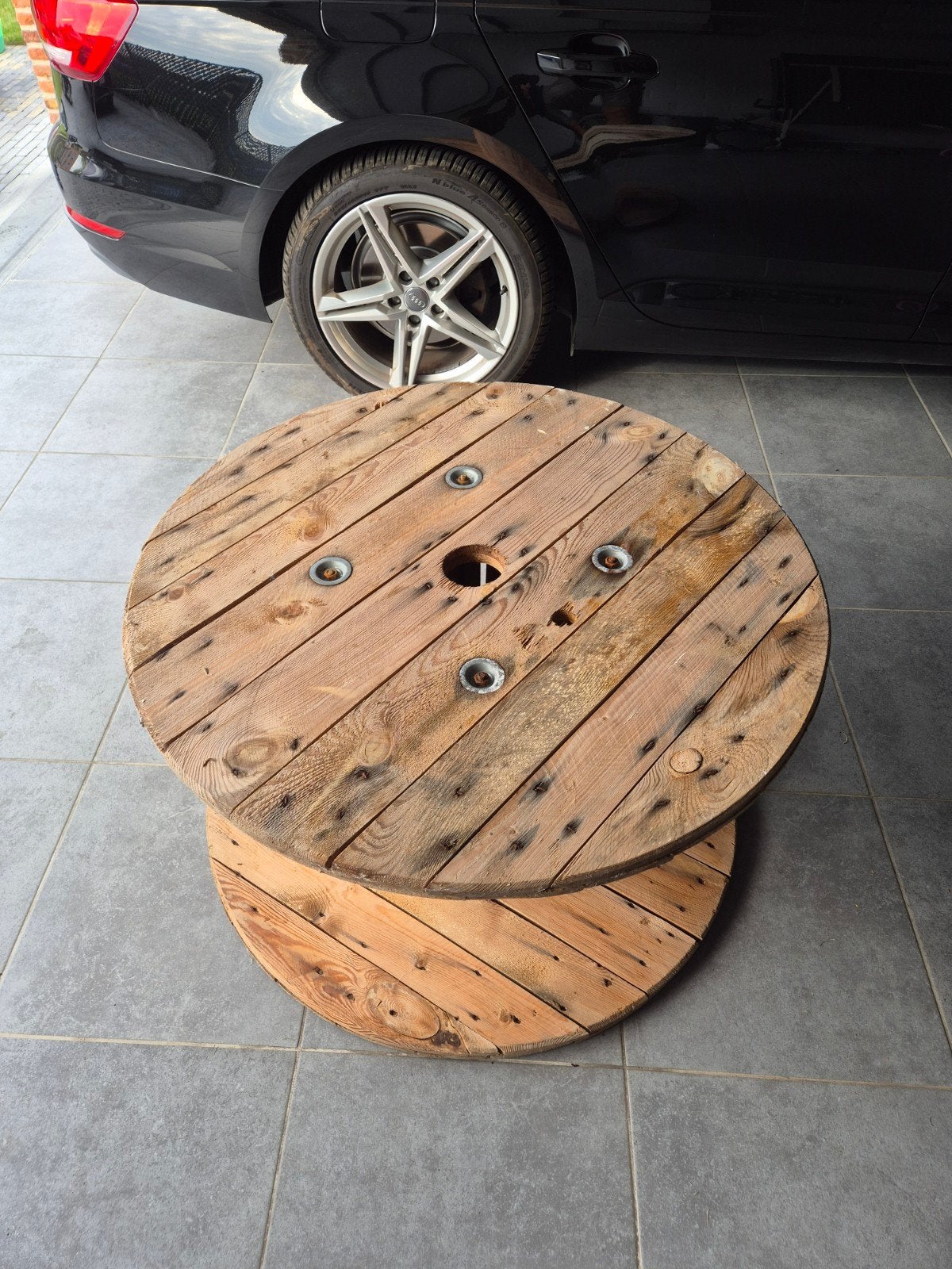 Houten haspel / bobijn, Ophalen, Hout