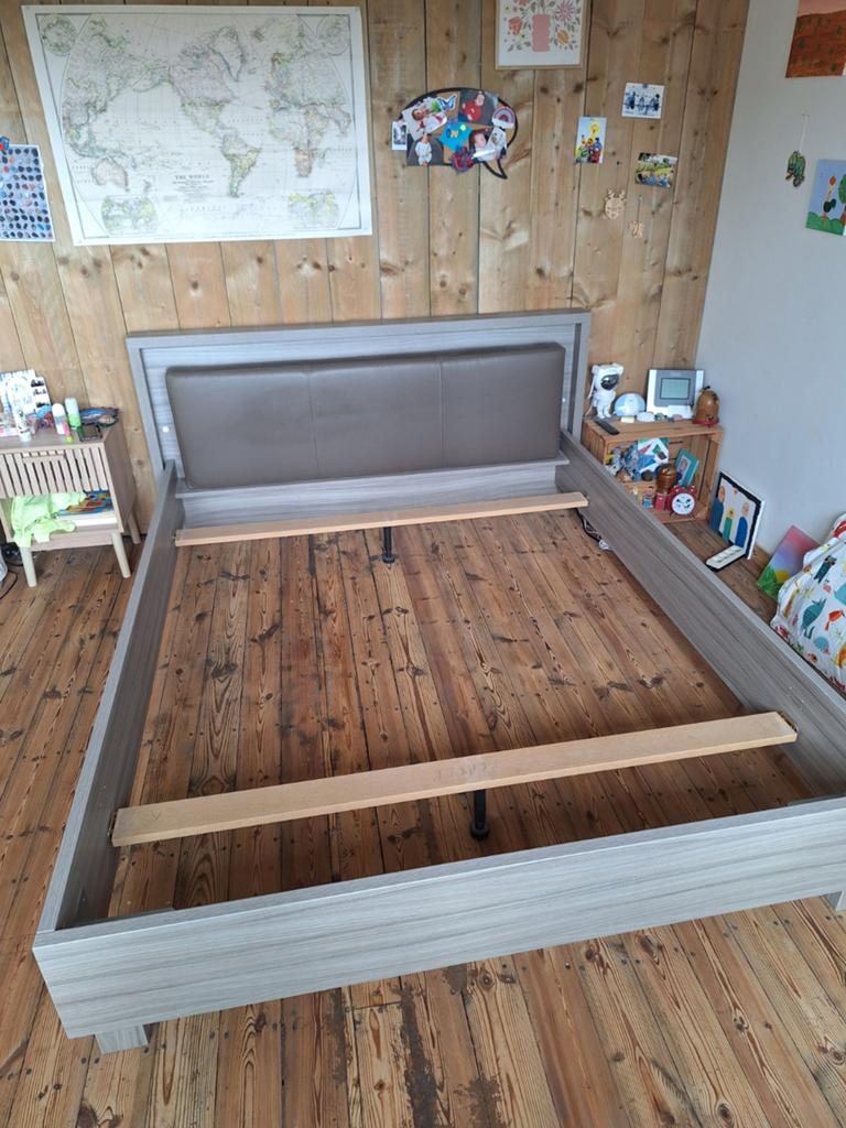 Bed frame 1m60, Ophalen, Gebruikt, Tweepersoons, 200 cm