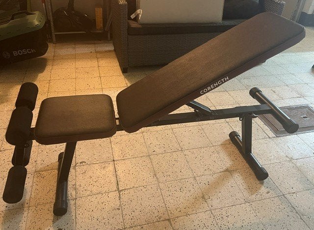 Banc de musculation réglable + gratis tapis d’exercice, Enlèvement, Comme neuf