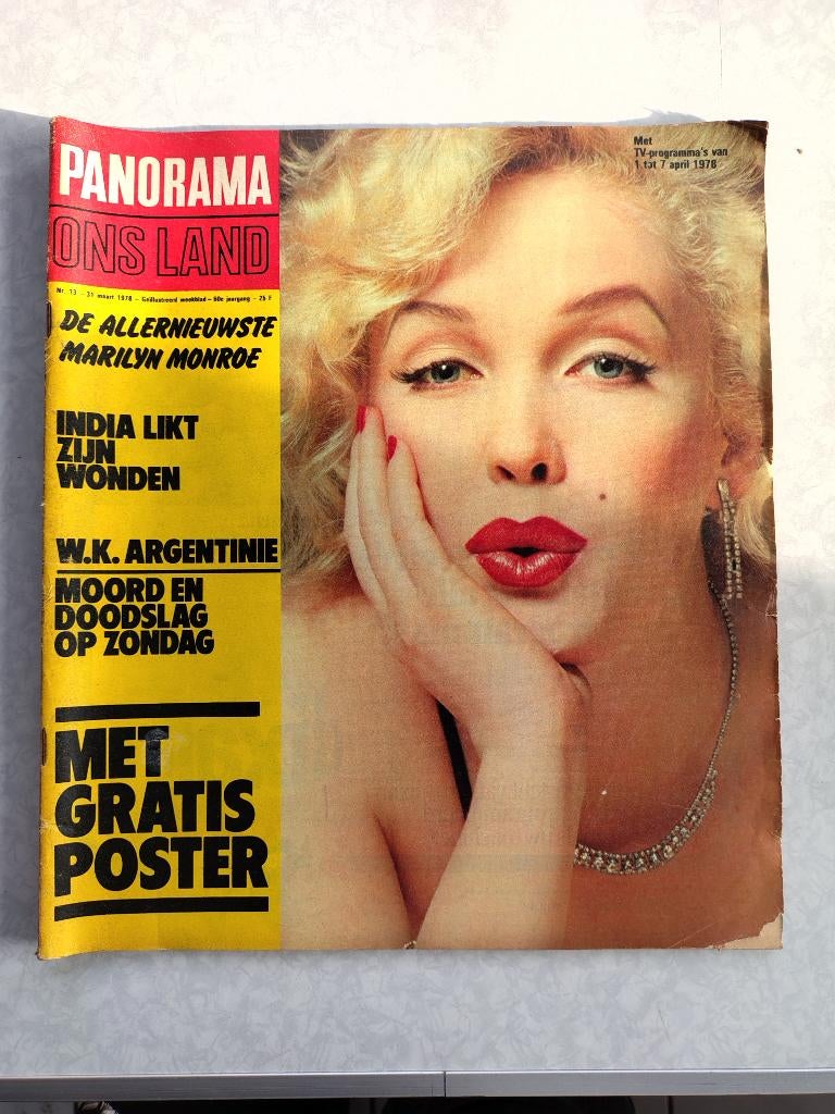 1978 Panorama / ons land met Marilyn Monroe, Enlèvement, 1960 à 1980, Journal ou Magazine