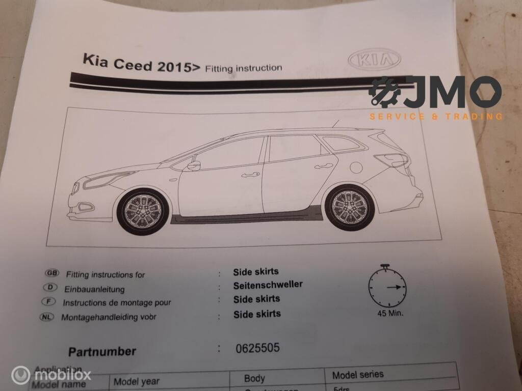 Sideskirt  set GT-line  Kia CEED 2015-   Hatchback Station, Neuf, Kia, Enlèvement ou Envoi, Kia