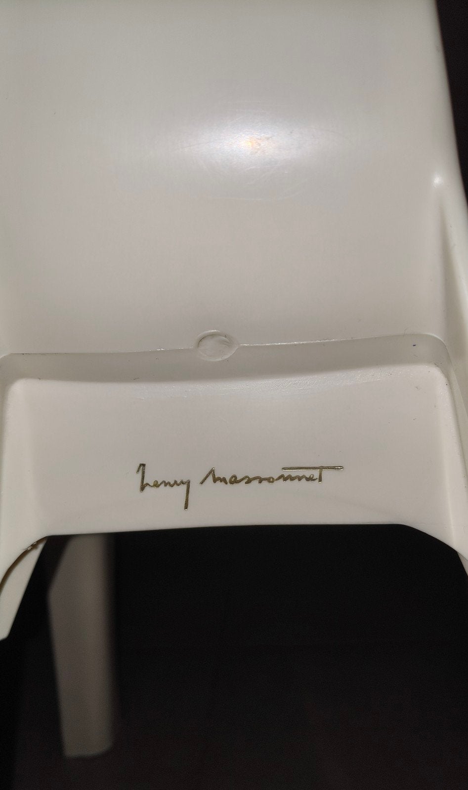 lot de 2 chaise monobloc du designer Henry Massonnet, Antiquités & Art, Enlèvement ou Envoi, Chaise, Blanc, Plastique