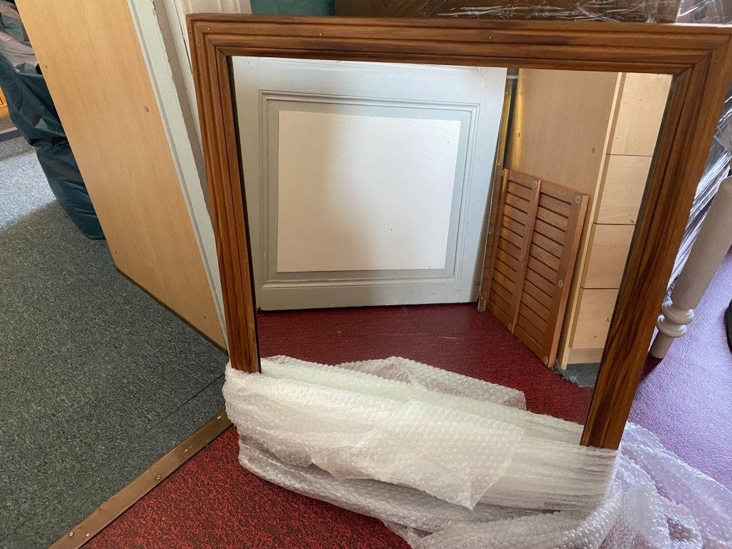 Miroir ancien, cadre en bois., Enlèvement, Rectangulaire, 50 à 100 cm, Moins de 100 cm