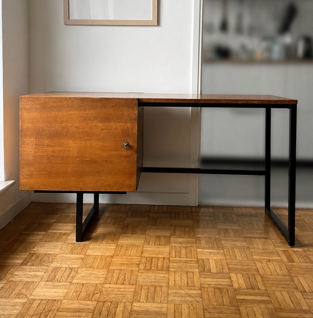1960s Bureau by Pierre Guariche for Meurop, Maison & Meubles, Vintage, Utilisé, Bois, Secrétaire