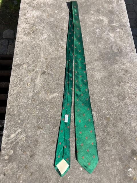 STROPDAS YVES SAINT LAURENT MADE IN FRANCE 100 % ZIJDE, Kleding | Heren, Stropdassen, Ophalen of Verzenden, Gedragen, Groen, Yves Saint Laurent
