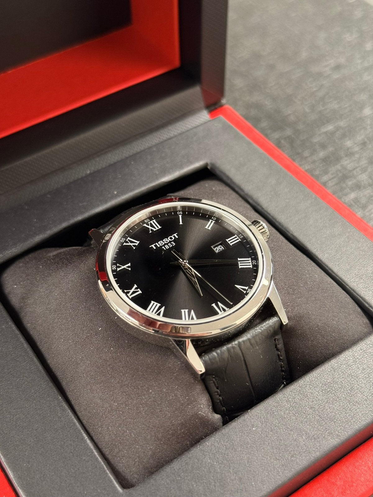 Tissot Classic Dream mannenhorloge zwart met doos, Ophalen of Verzenden, Zo goed als nieuw
