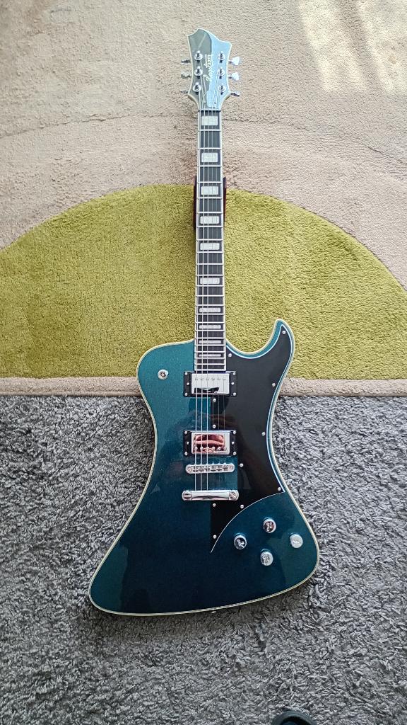 Hagstrom Fantomen Limited Edition Kyanite Blue + koffer, Musique & Instruments, Instruments à corde | Guitares | Électriques, Enlèvement