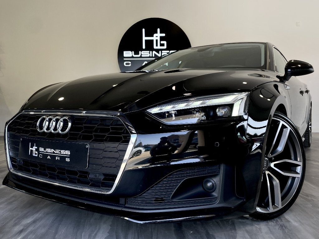 Audi A5 SPORTBACK/ S-TRONIC/ PACK SPORT/ VIRTUAL COCKPIT, Auto's, Audi, 4 cilinders, Zwart, Leder, Bedrijf