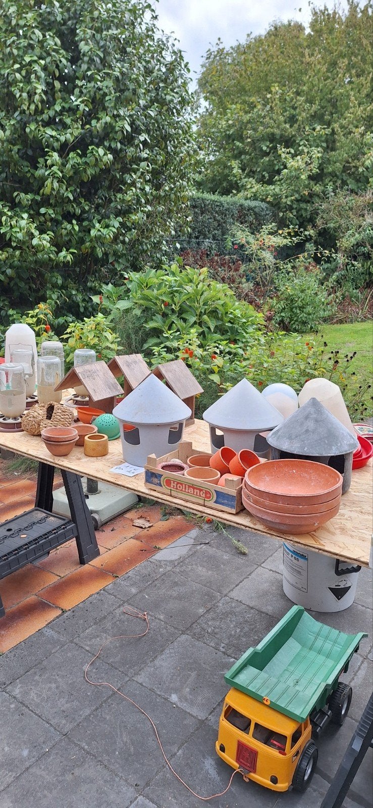voeder en drinkbak kleine vogels, Ophalen, Gebruikt
