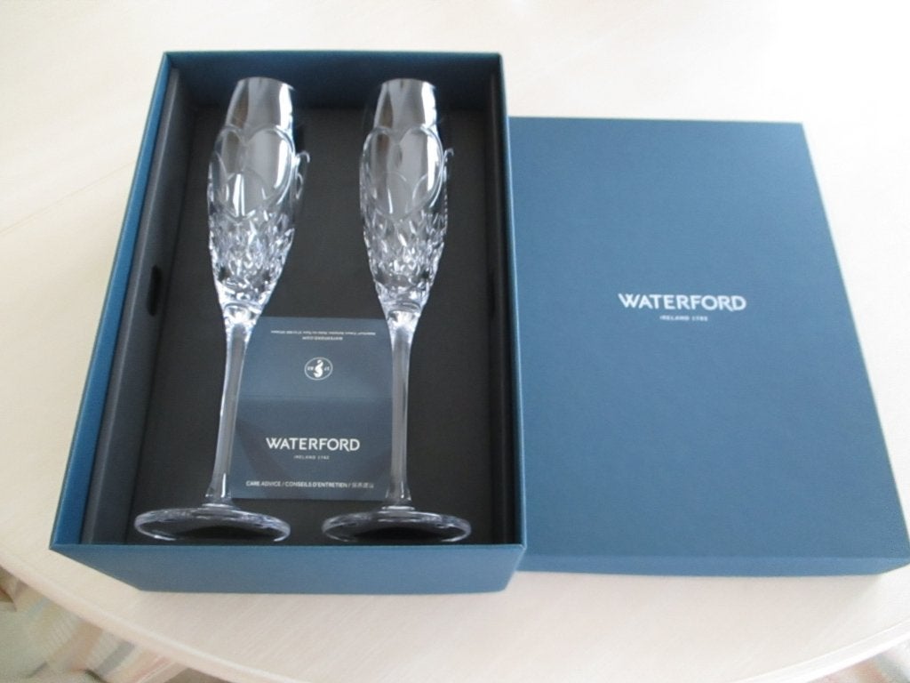 2 flute 1 Crystal Waterford - Ireland., Antiek en Kunst, Ophalen of Verzenden