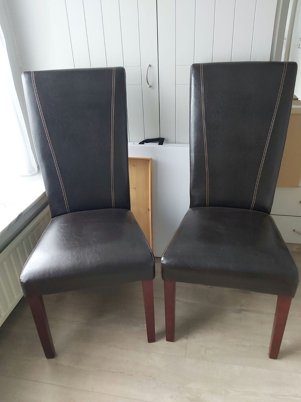 6 luxe eetkamer stoelen, Ophalen, Zwart