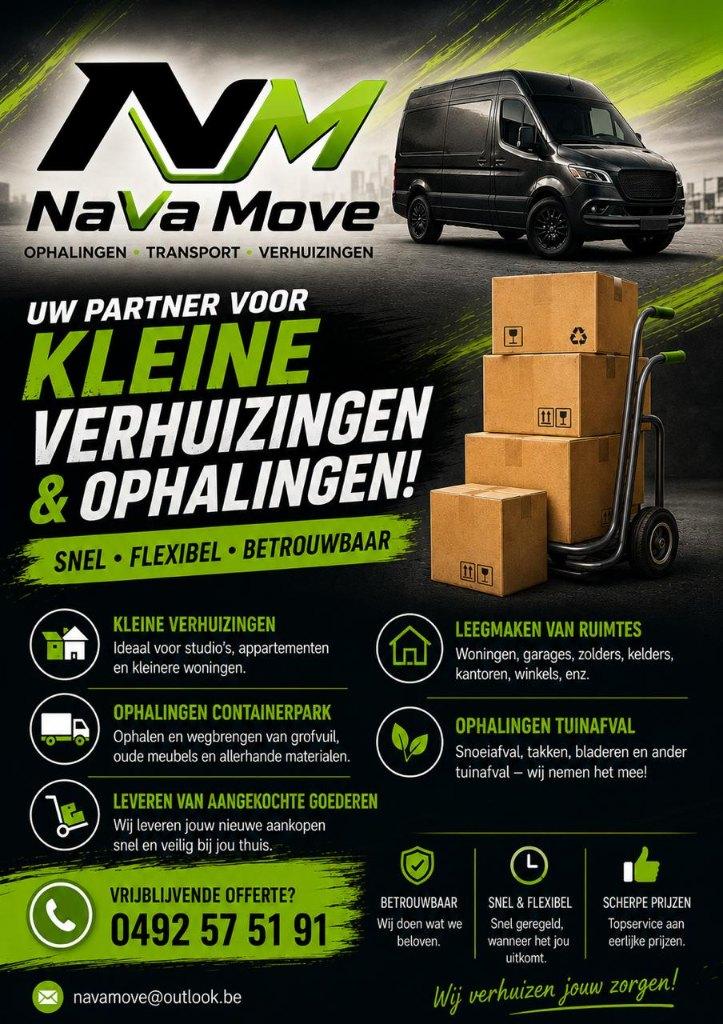 Ophaling, leegmaken en kleine verhuis., Diensten en Vakmensen, Verhuizers en Opslag