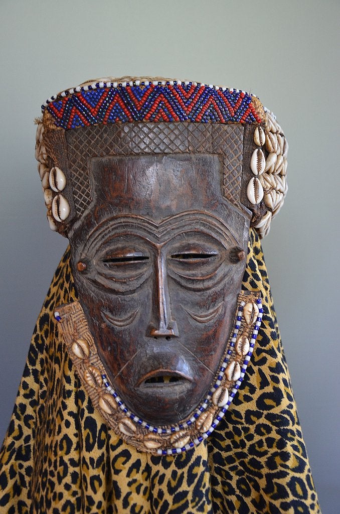 Afrikaans Lele masker, Antiquités & Art, Afrique, Enlèvement ou Envoi, Masque, Sculpté