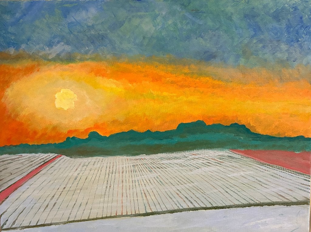 Peinture sur toile neige tableau cadre schilderij, Enlèvement ou Envoi