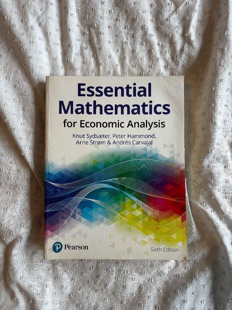 Mathematics for economic TEW BEW, Boeken, Ophalen of Verzenden, Zo goed als nieuw, Hoger Onderwijs