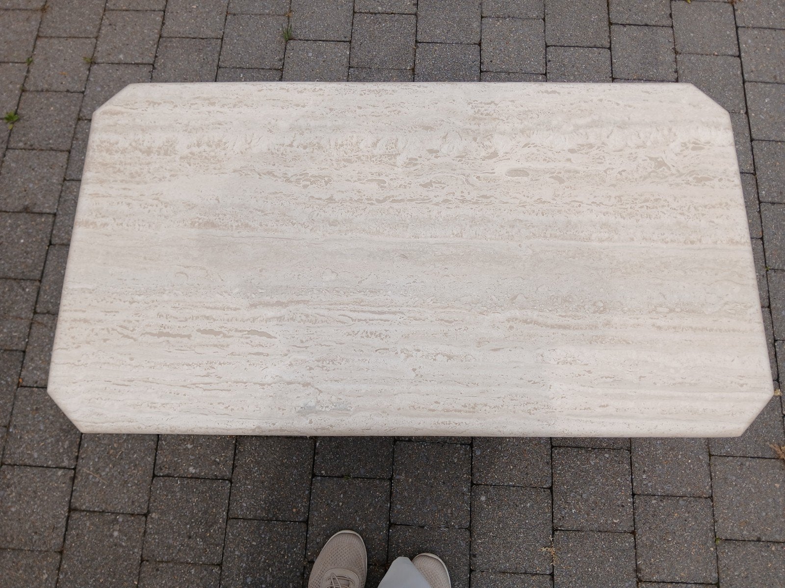 Table basse en travertin, Enlèvement, Rectangulaire