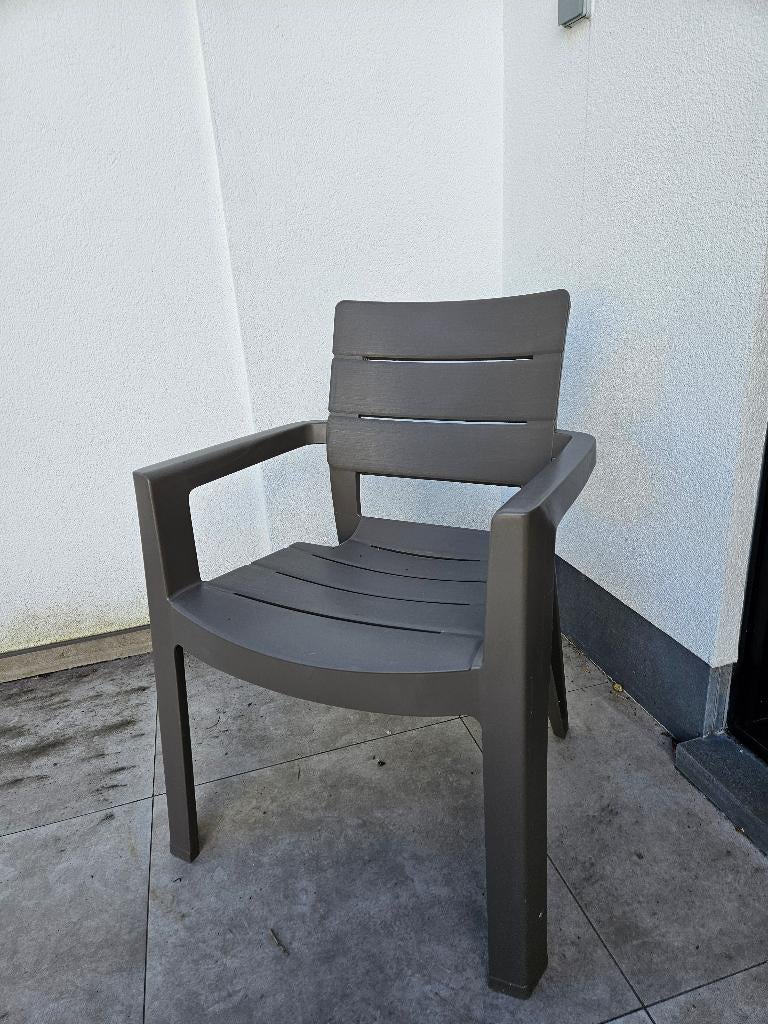 6 Tuinstoelen, Tuin en Terras, Ophalen, Zo goed als nieuw, Kunststof, Stapelbaar