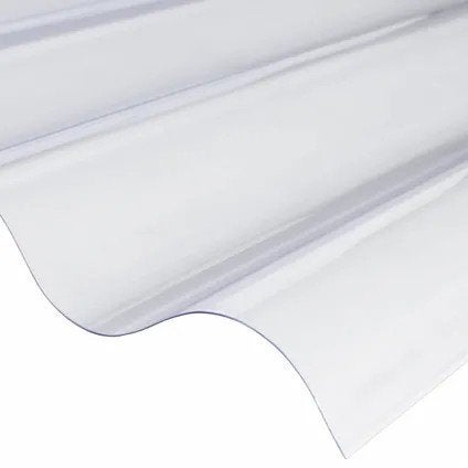 6x Scala Plastics Golfplaat 76/18 - PVC - Kristal - 2,44m, Ophalen, Kunststof, Overige kleuren, Nieuw