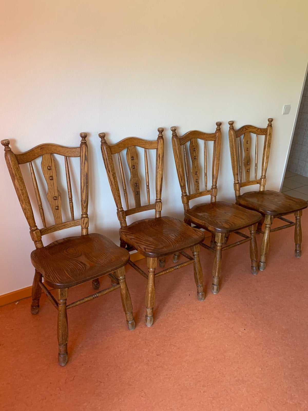 4 houten stoelen, Antiek en Kunst, Ophalen