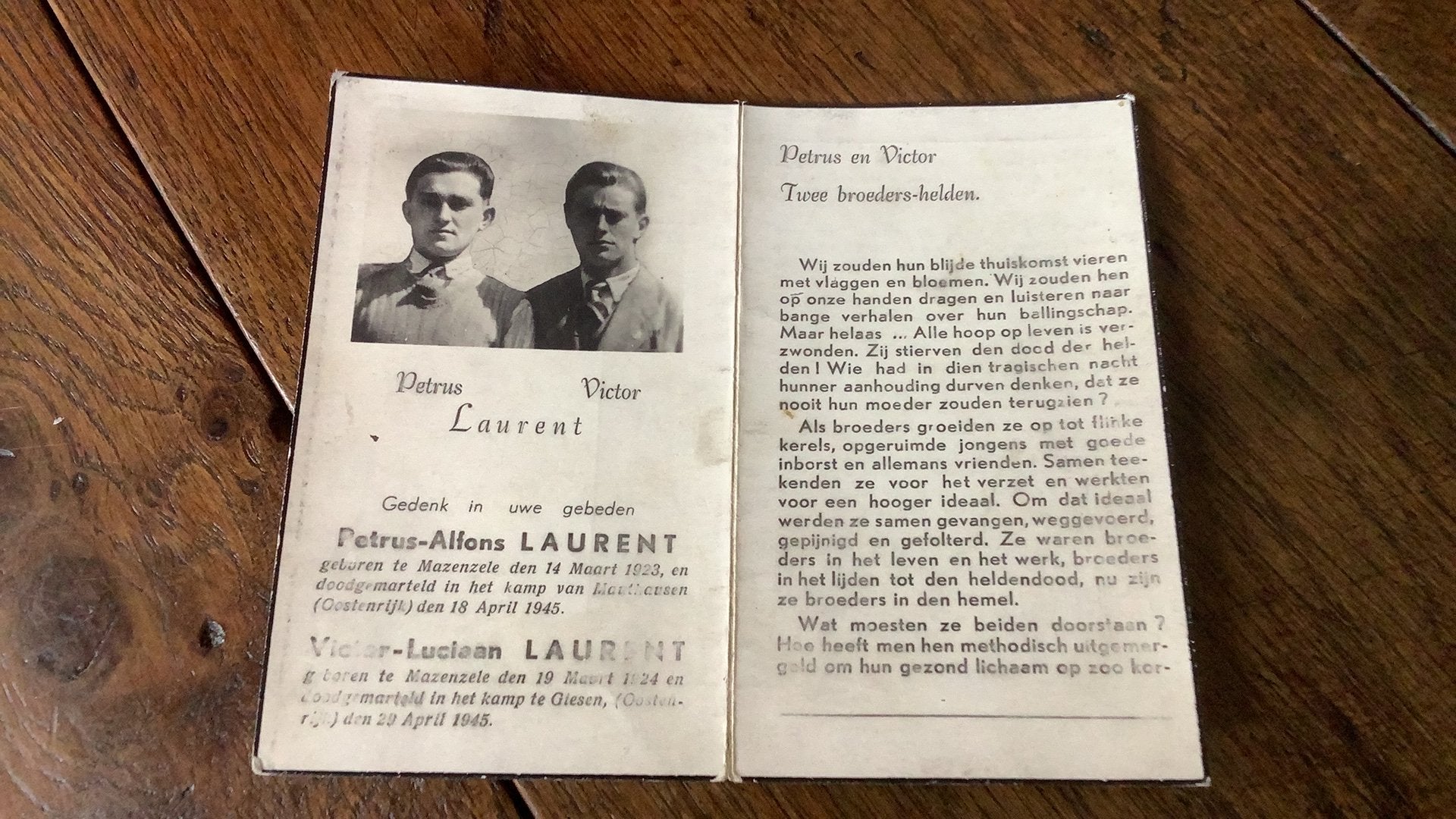 Oorlogsslachtoffer broers 1945 Mazenzele, Ophalen of Verzenden