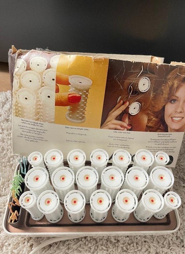 Retro krulspelden, Handtassen en Accessoires, Ophalen, Gebruikt