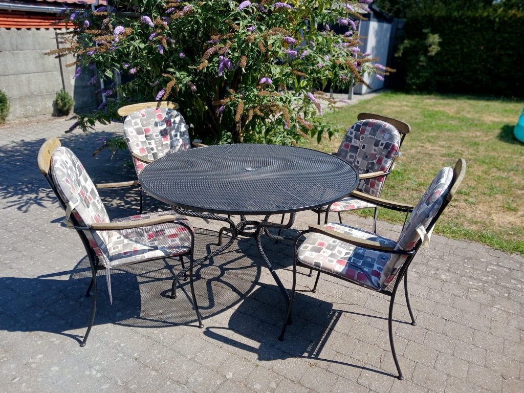 tuinmeubelset met 4 stoelen, Ophalen, 4 zitplaatsen, Aluminium, Zo goed als nieuw