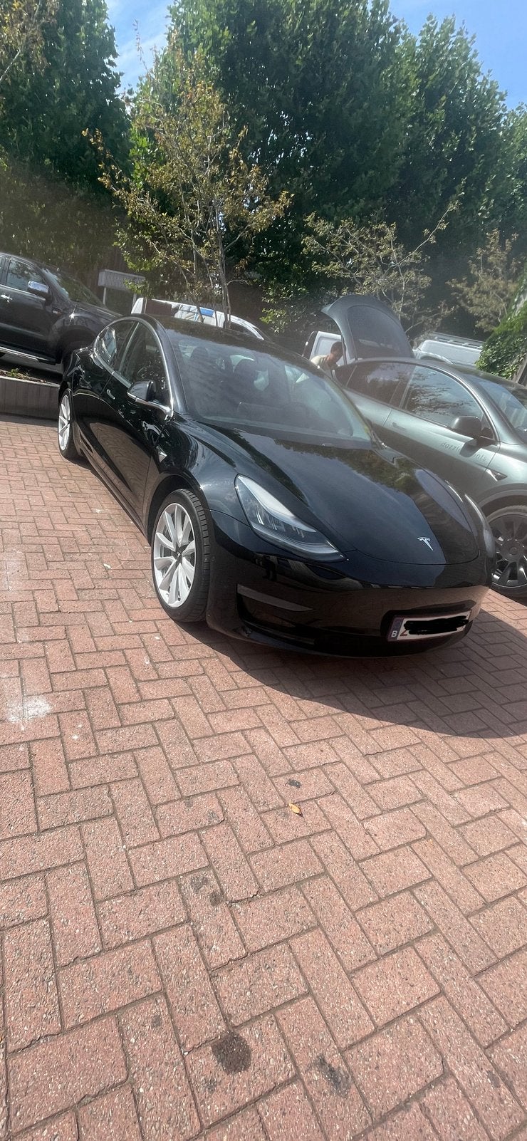 Tesla, Auto's, Zwart, Zwart, Leder, Elektrisch