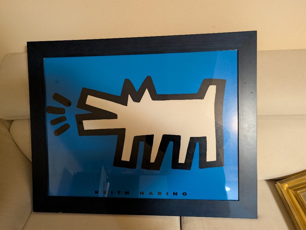 Keith Haring - Blue Dog, Enlèvement, Autres sujets, Autre technique
