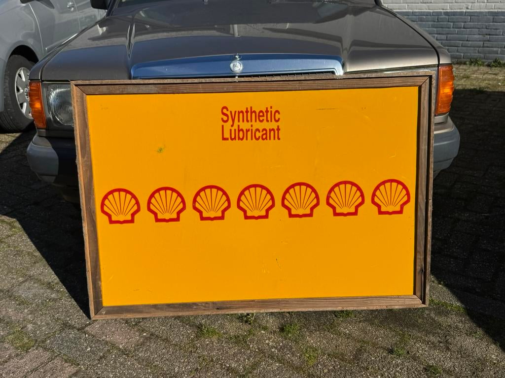 Oud SHELL reclamebord, Verzamelen, Ophalen, Gebruikt, Reclamebord