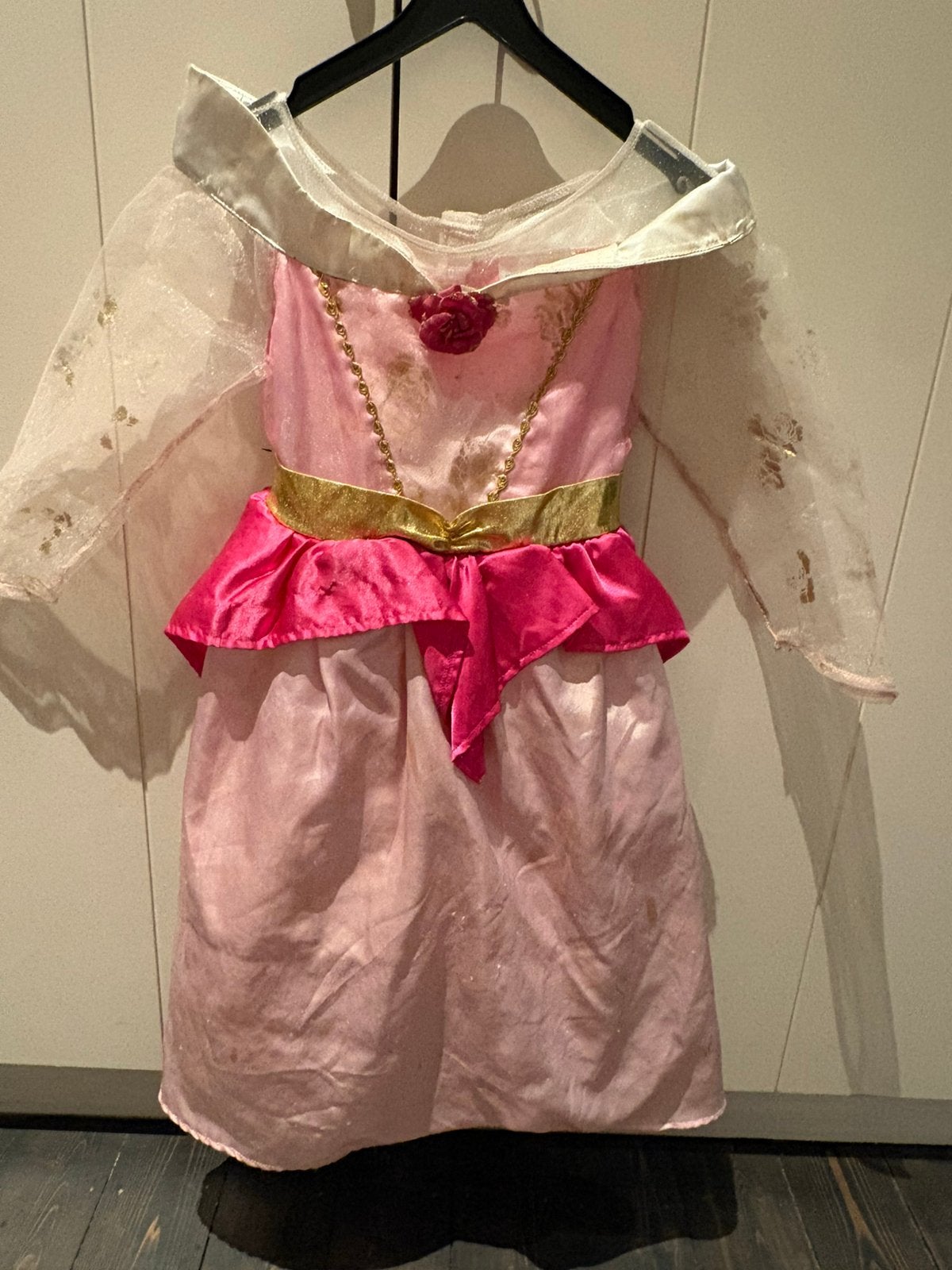 Roze princessen jurk van Disney - 4 jaar, Ophalen, Gebruikt, Meisje