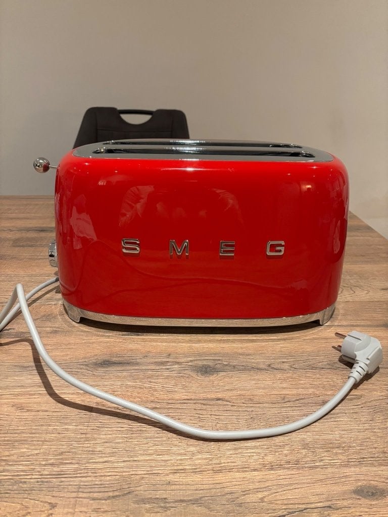 Smeg broodrooster rood 4 sneden, Enlèvement, Comme neuf, Plus de 8 positions