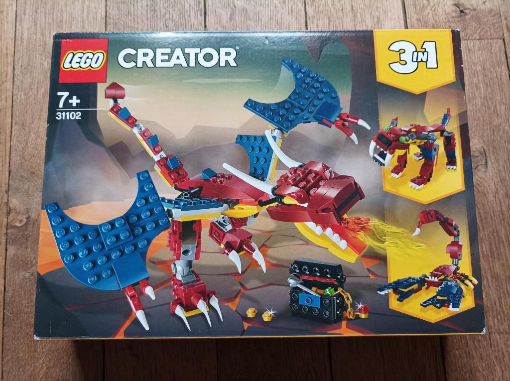 Lego Creator 3 in 1 31102 De Vuurdraak Nieuw verzegeld, Kinderen en Baby's, Speelgoed | Duplo en Lego, Nieuw, Lego, Complete set