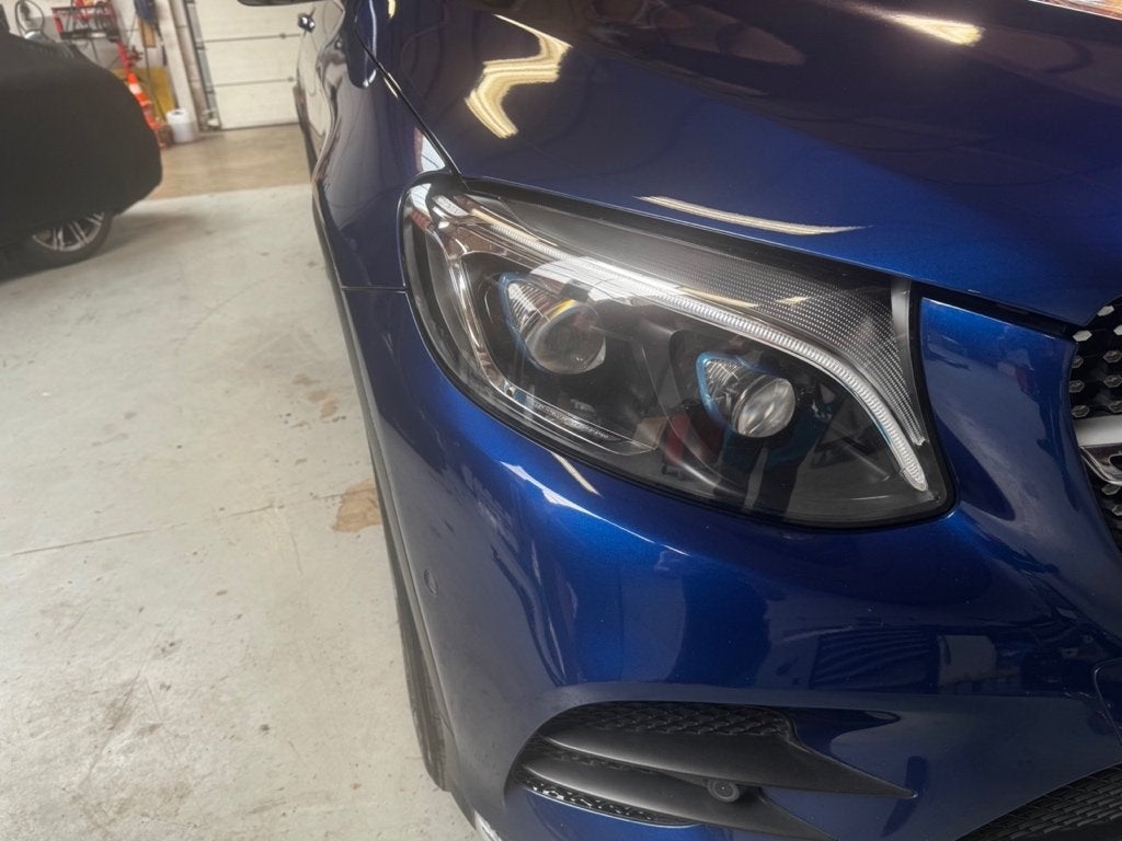 Mercedes GLC 350 HYBRIDE, Auto's, Mercedes-Benz, Automaat, Lichtsensor, Blauw, Leder