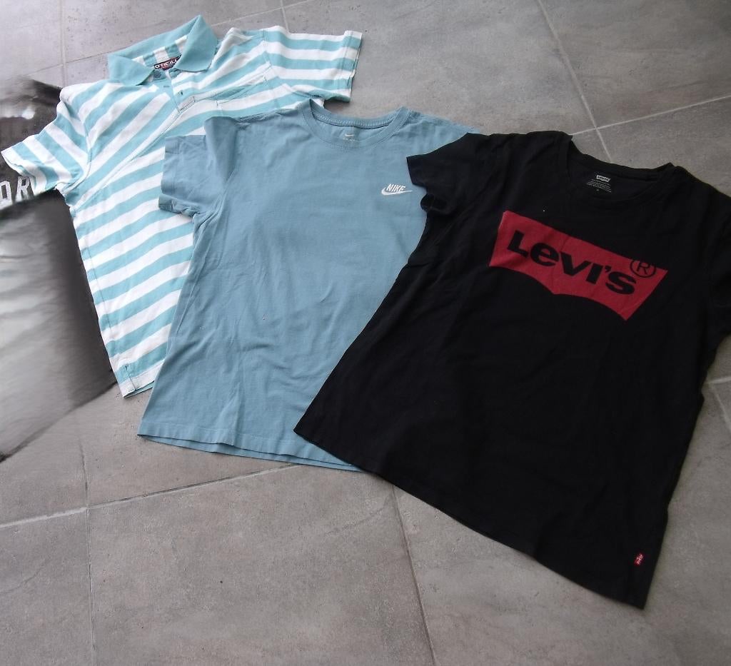 lot 3 T-shirts homme taille M = 2€ P, Enlèvement, Porté, Taille 48/50 (M), Levis, O'Neil, Nike