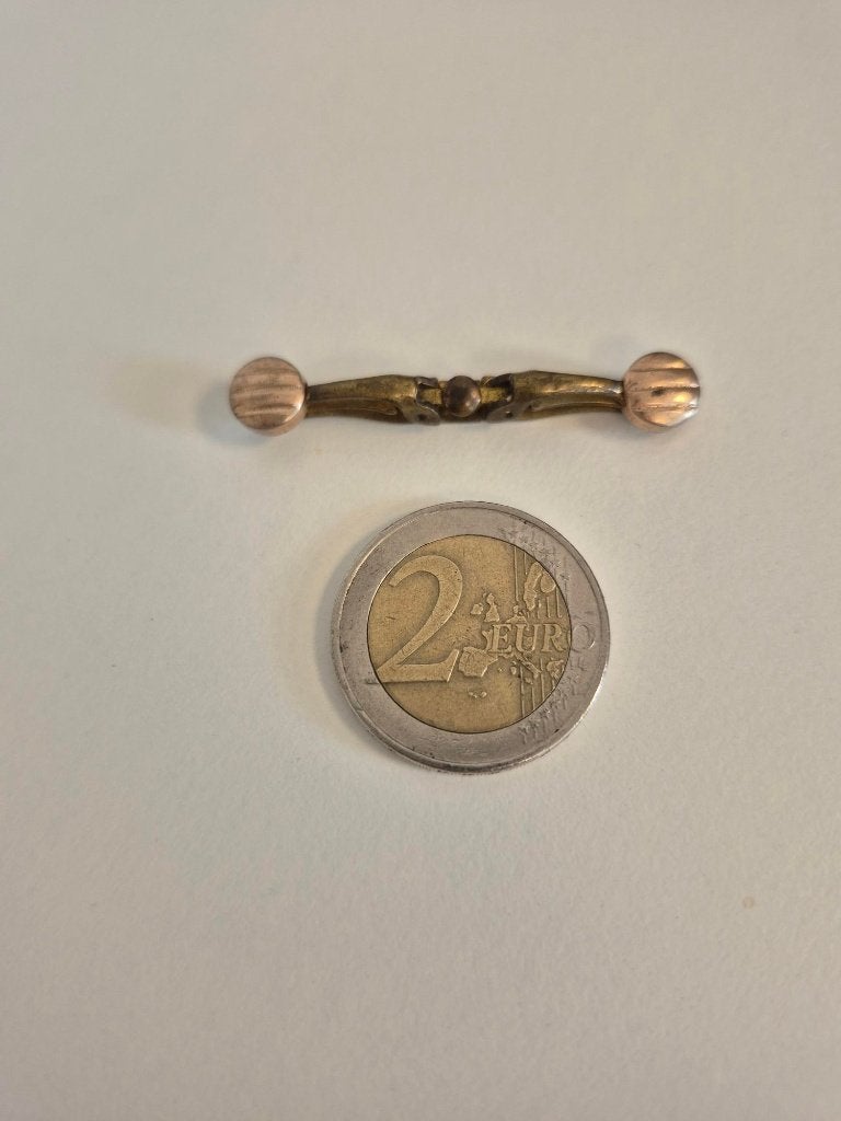 Art deco Edwardiaanse kraagspeld jaren 1920, Handtassen en Accessoires, Antieke sieraden, Overige typen, Koper, Ophalen