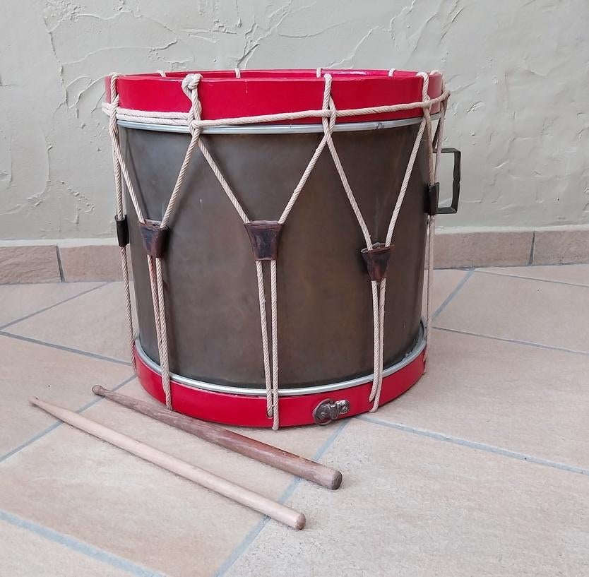 Vintage koperen fanfare tamboer-trommel, Musique & Instruments, Enlèvement