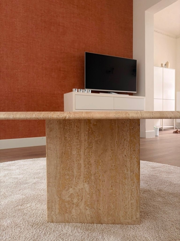 Massief travertin salontafel, 50 à 100 cm, Enlèvement, 50 à 100 cm, 5 – 50