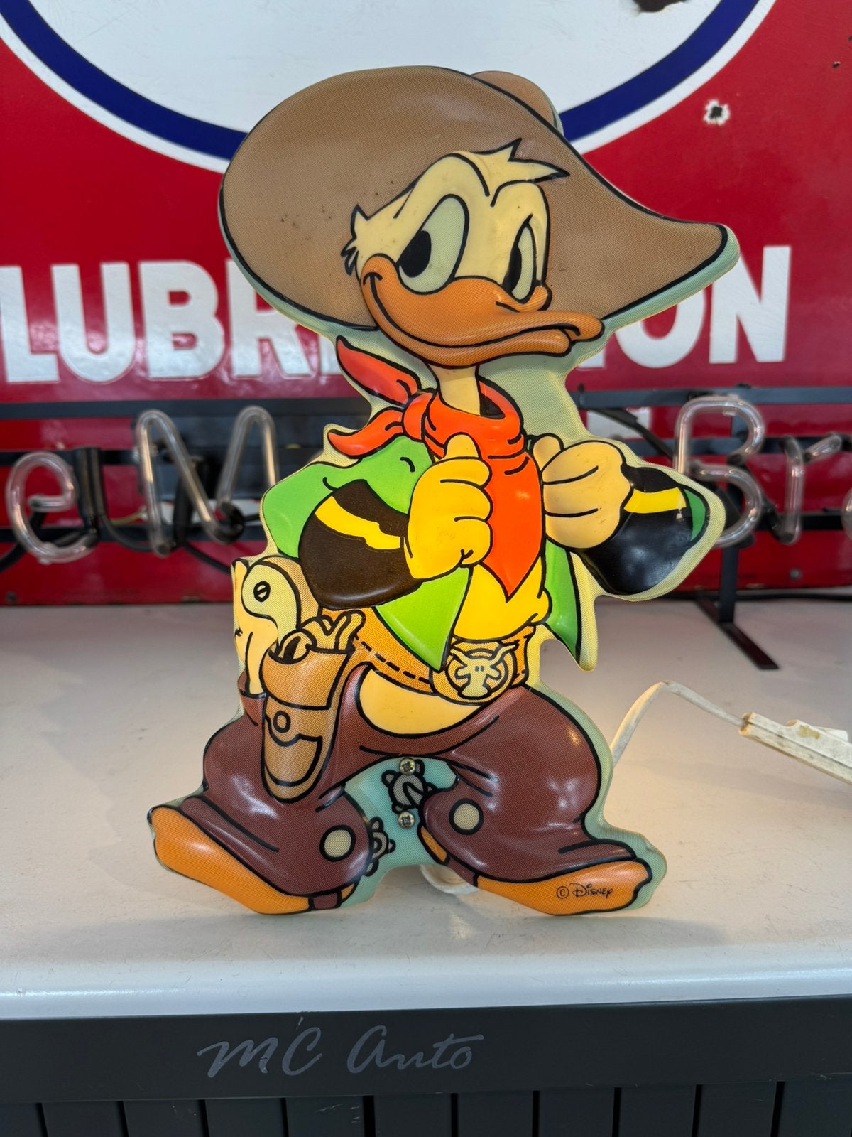 Vintage Disney Donald Duck lamp, Verzamelen, Disney, Gebruikt, Beeldje of Figuurtje, Donald Duck, Ophalen of Verzenden