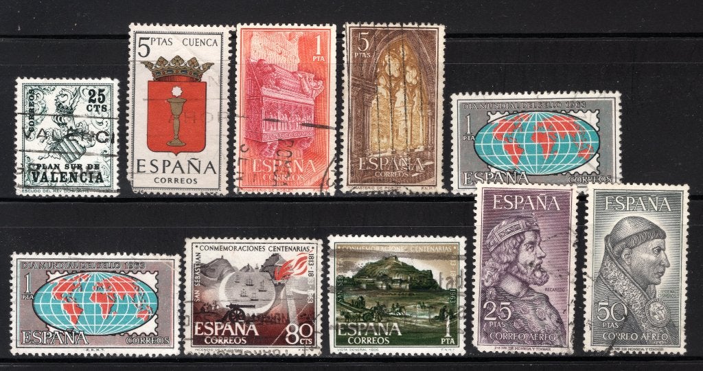 SPANJE Lot 1963 gestempeld, Verzenden, Gestempeld