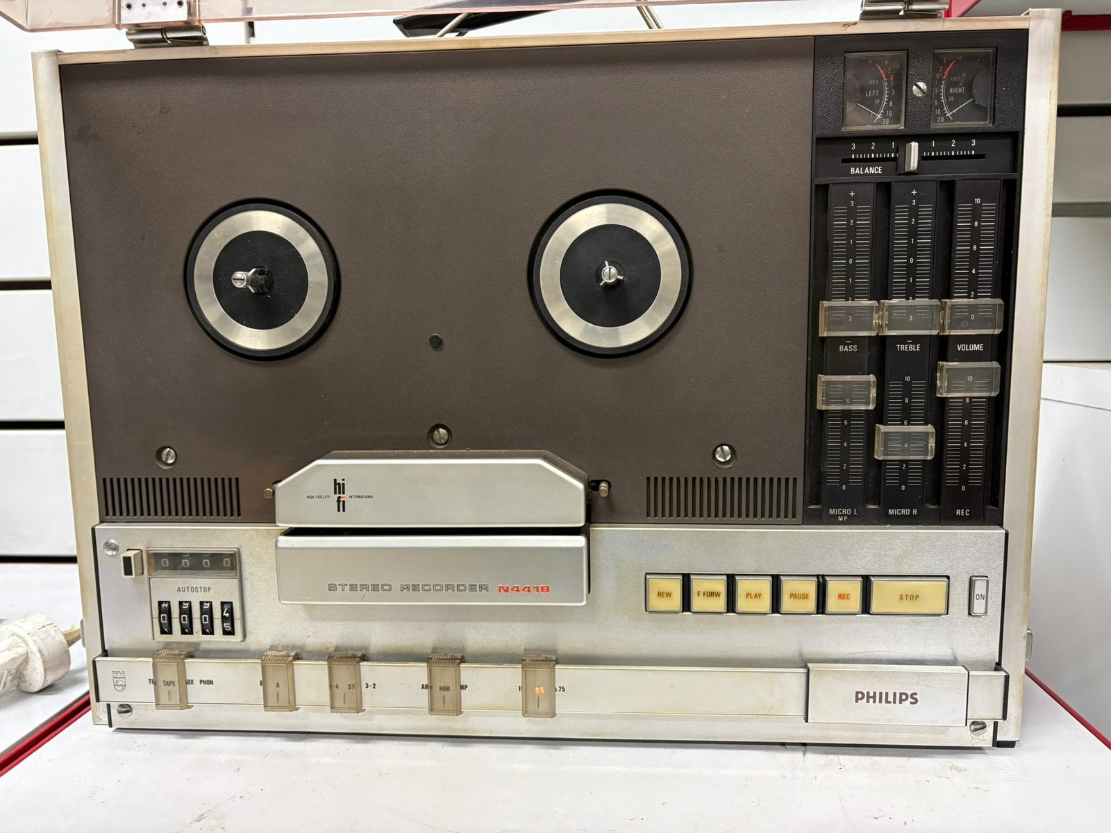 Magnétophone à bandes vintage Philips N4418 Hi-Fi Stereo, TV, Hi-fi & Vidéo, Enregistreurs audio, Enlèvement, Magnétophone