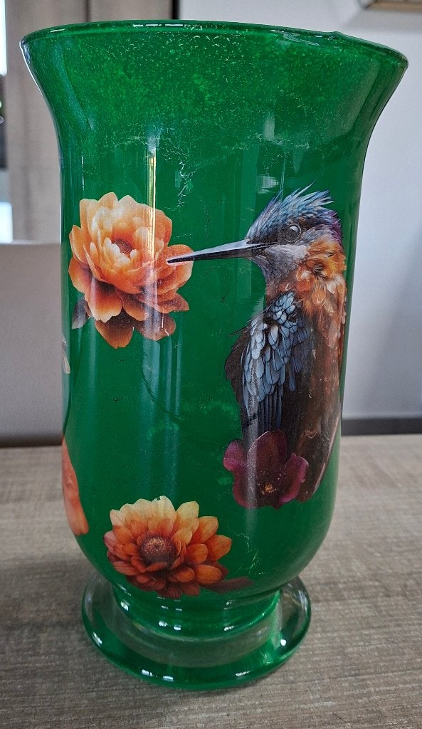Windlicht vogel, Huis en Inrichting, Woonaccessoires | Kandelaars en Kaarsen, Ophalen of Verzenden, Nieuw, Glas, Windlicht