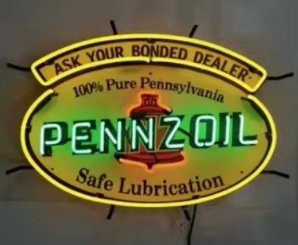 Pennzoil dealer neon en veel andere USA decoratie neons, Verzamelen, Ophalen of Verzenden, Nieuw, Lichtbak of (neon) lamp