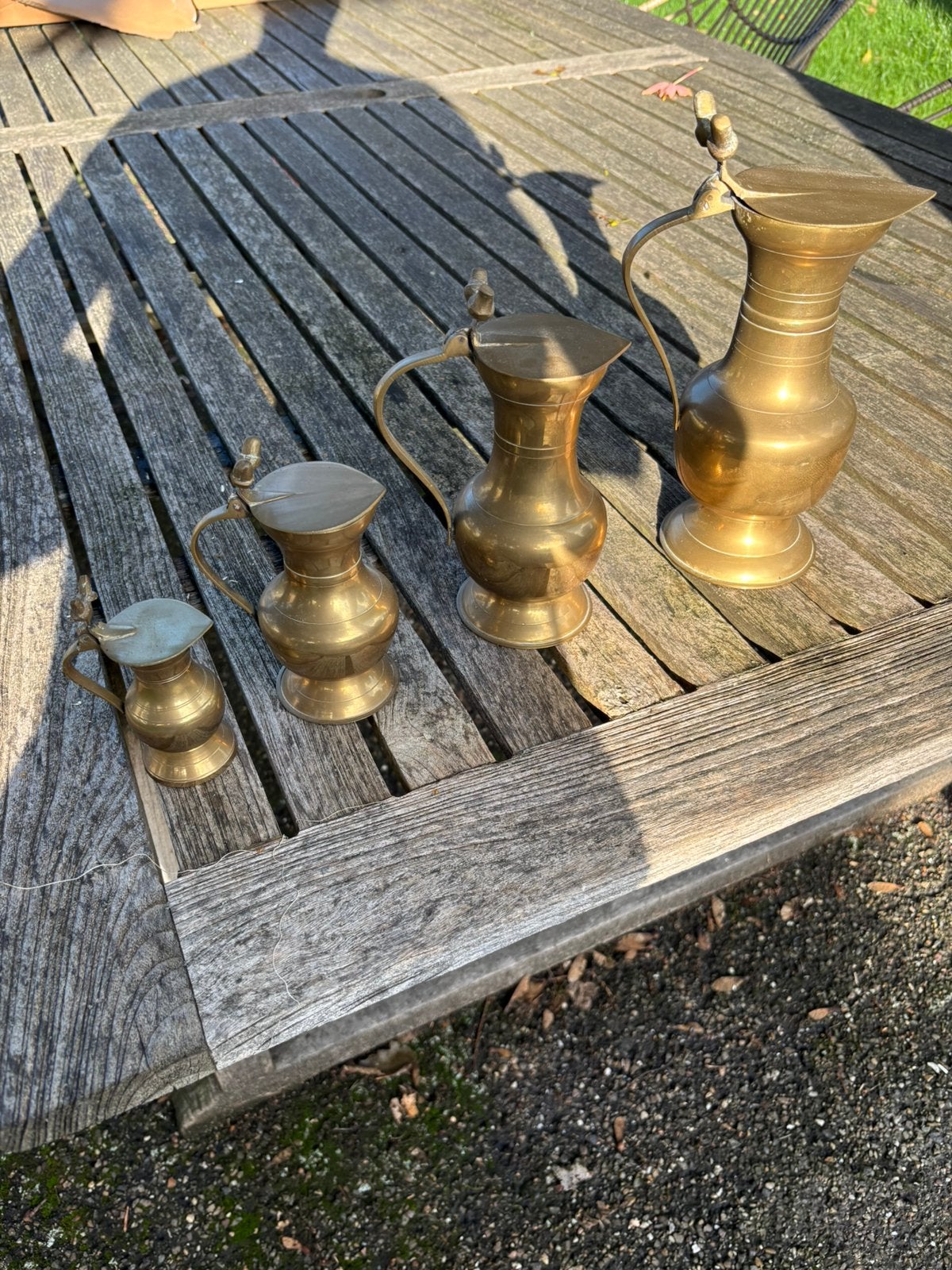 4x bronzen vazen, Antiek en Kunst, Ophalen, Brons