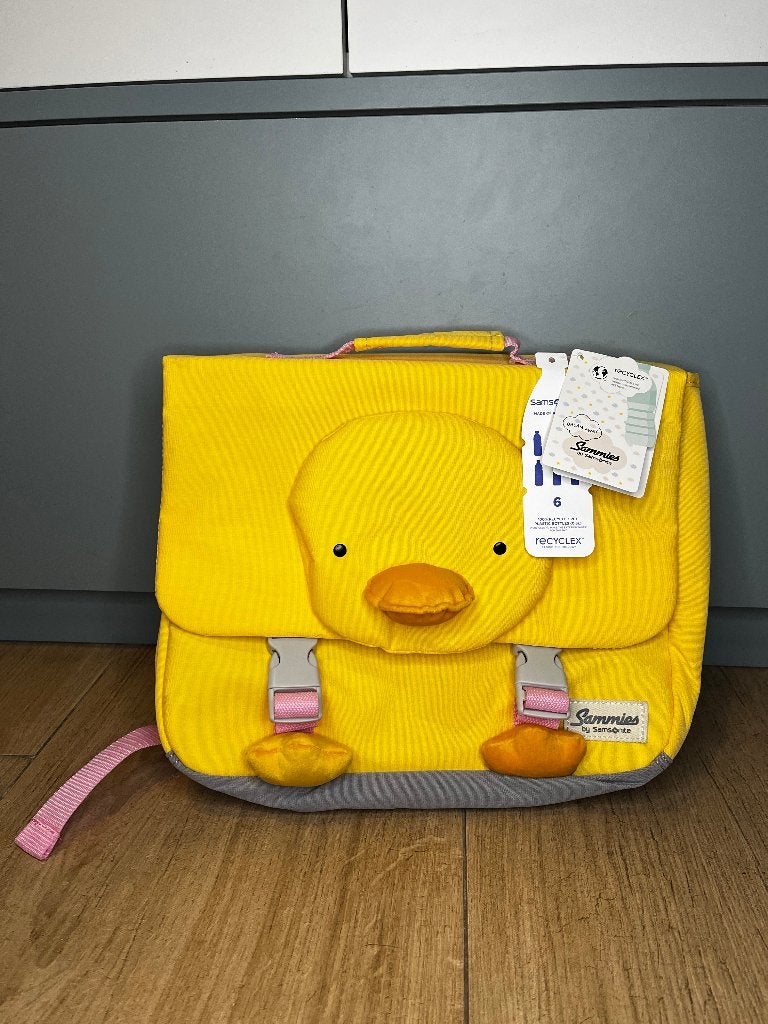 Boekentas Happy Sammies Duck Dodie, Handtassen en Accessoires, Ophalen, 30 tot 40 cm, Minder dan 30 cm, Geel