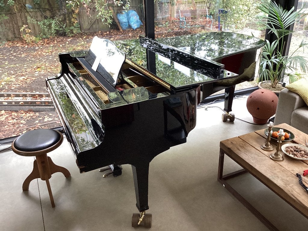 Yamaha C7 vleugelpiano, Ophalen, Zwart, Zo goed als nieuw, Hoogglans