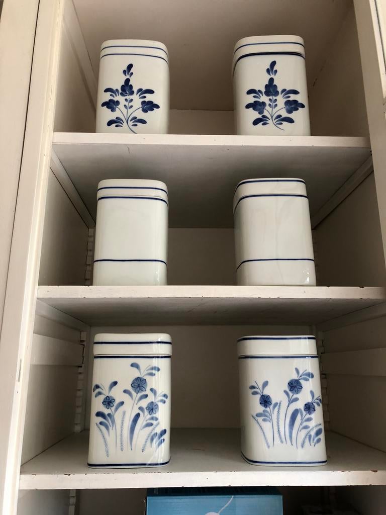 Set van 6 grote potten met deksel, Ophalen of Verzenden